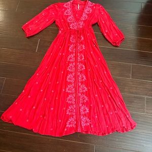 Embroidered Fable Midi Dress by Free People